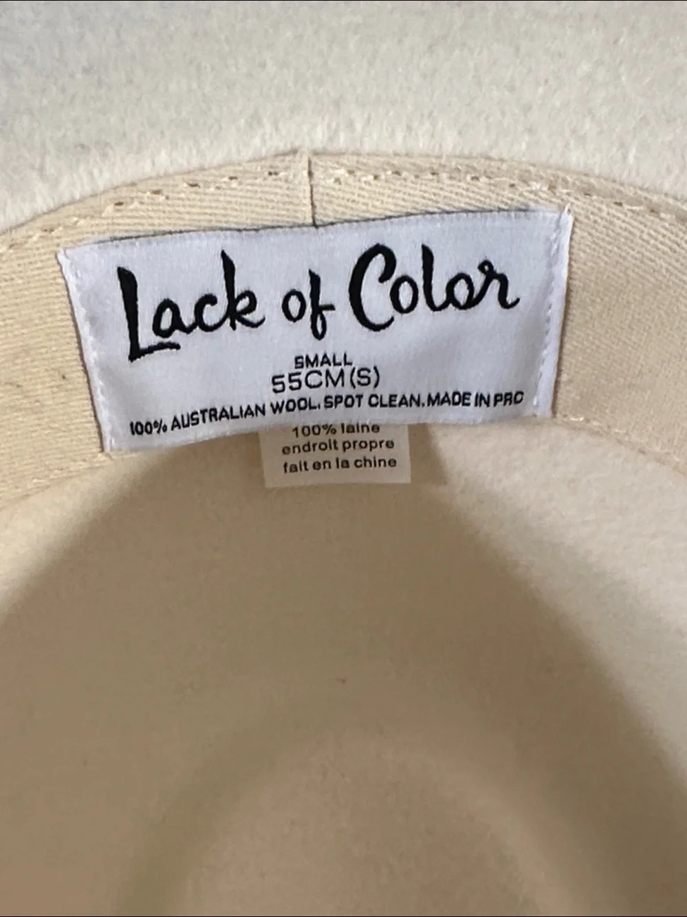 Lack of Color Cream Melodic Fedora Western Hat